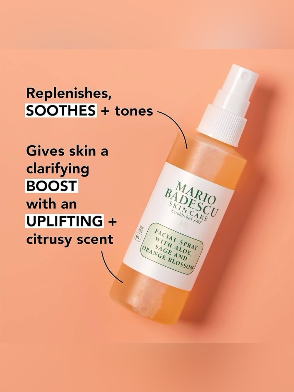 MARIO BADESCU • 2 oz • aloe sage orange blossom facial / setting spray new +box